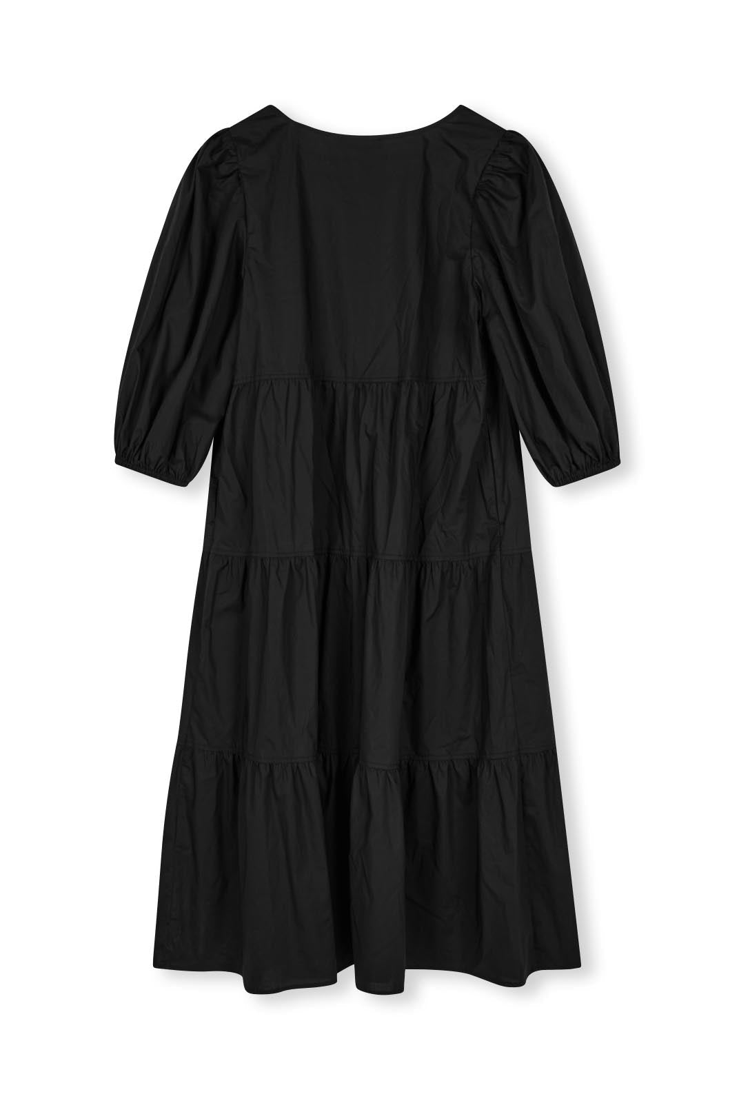 Sophisticated Bow Tie Front Tiered Midi Dress for Women