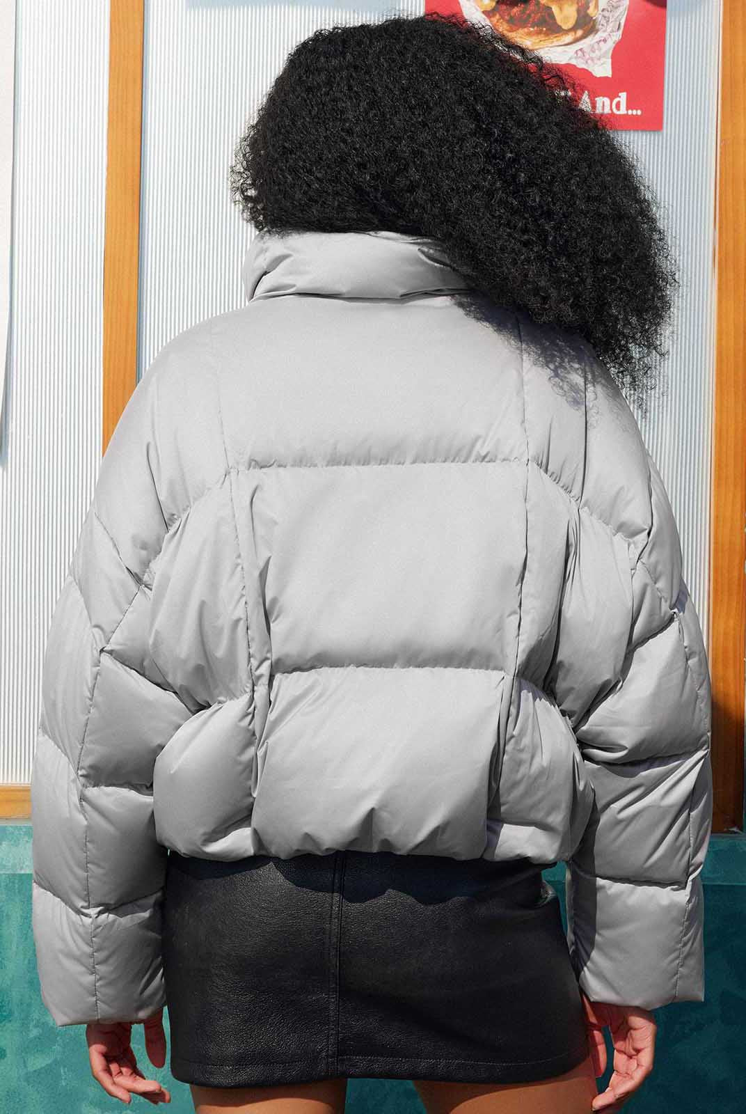 ASOBIO Water-Repellent Stand Collar Puffer