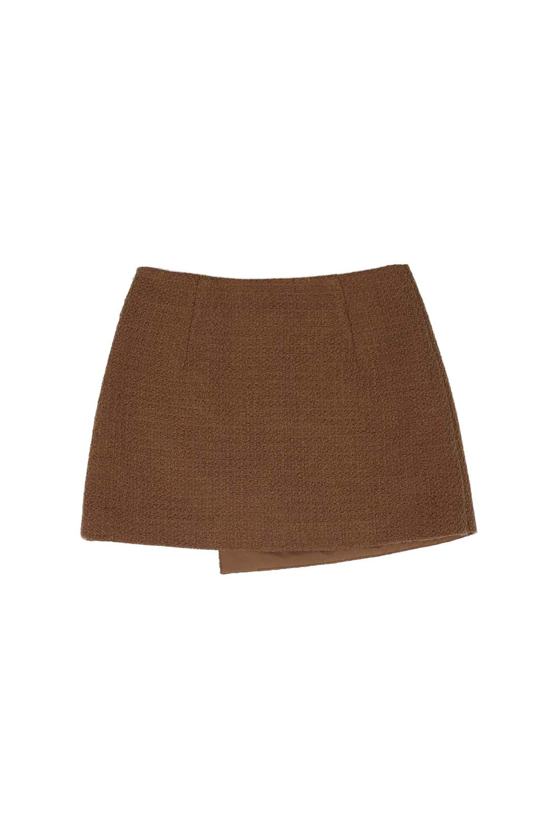 ASOBIO Mid-Rise Side Tie A-Line Wrap Mini Skirt