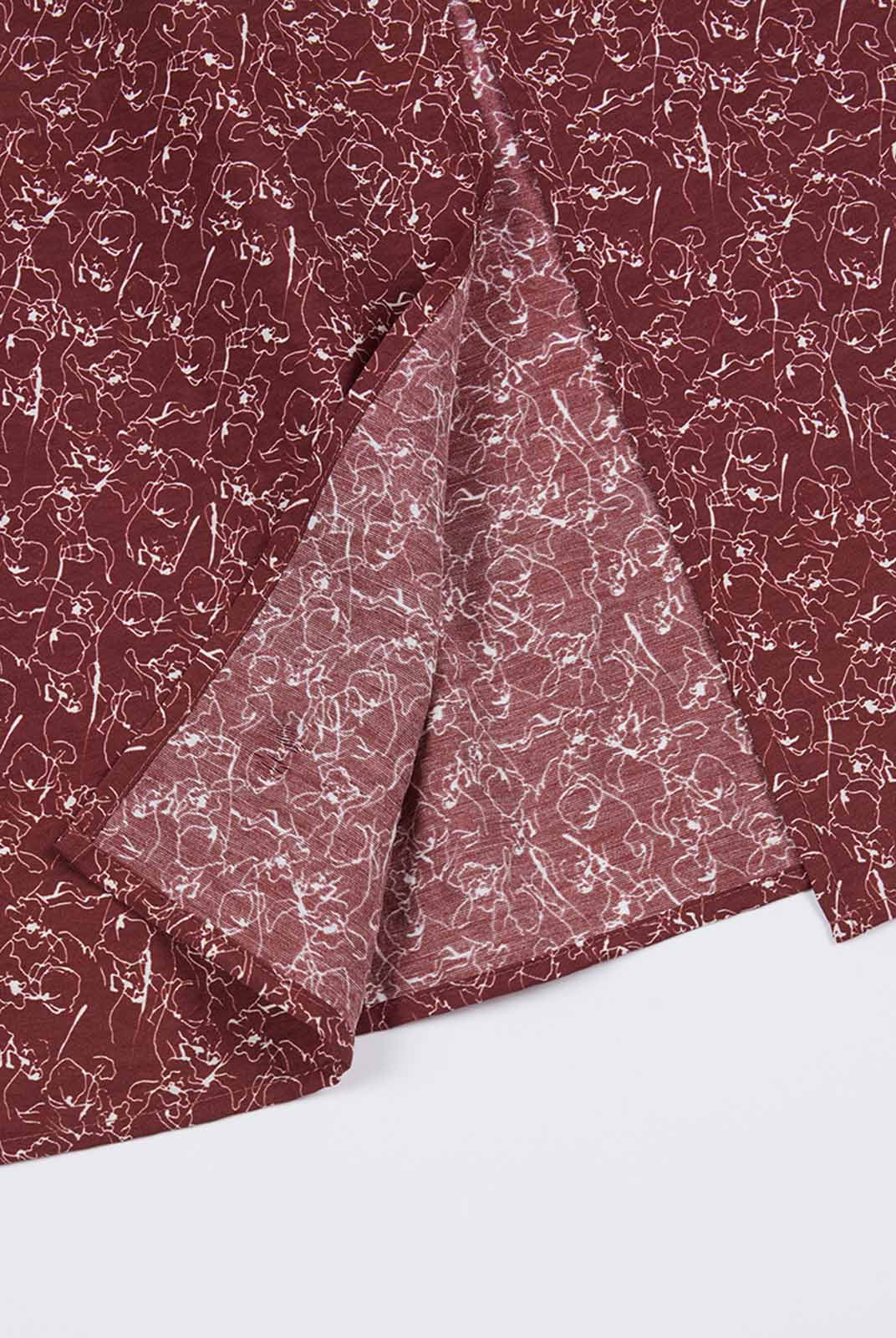 ASOBIO Printed Cap Sleeve A-Line Dress