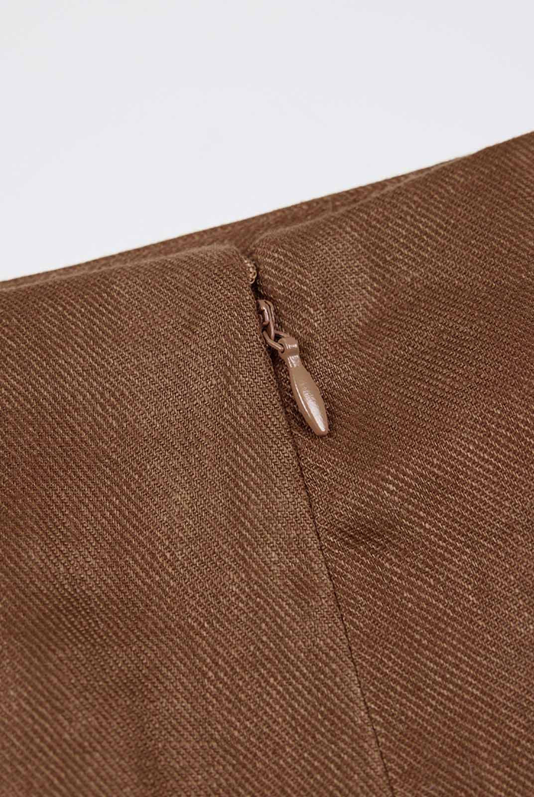 100% Linen Mid-Rise Mini Skirt