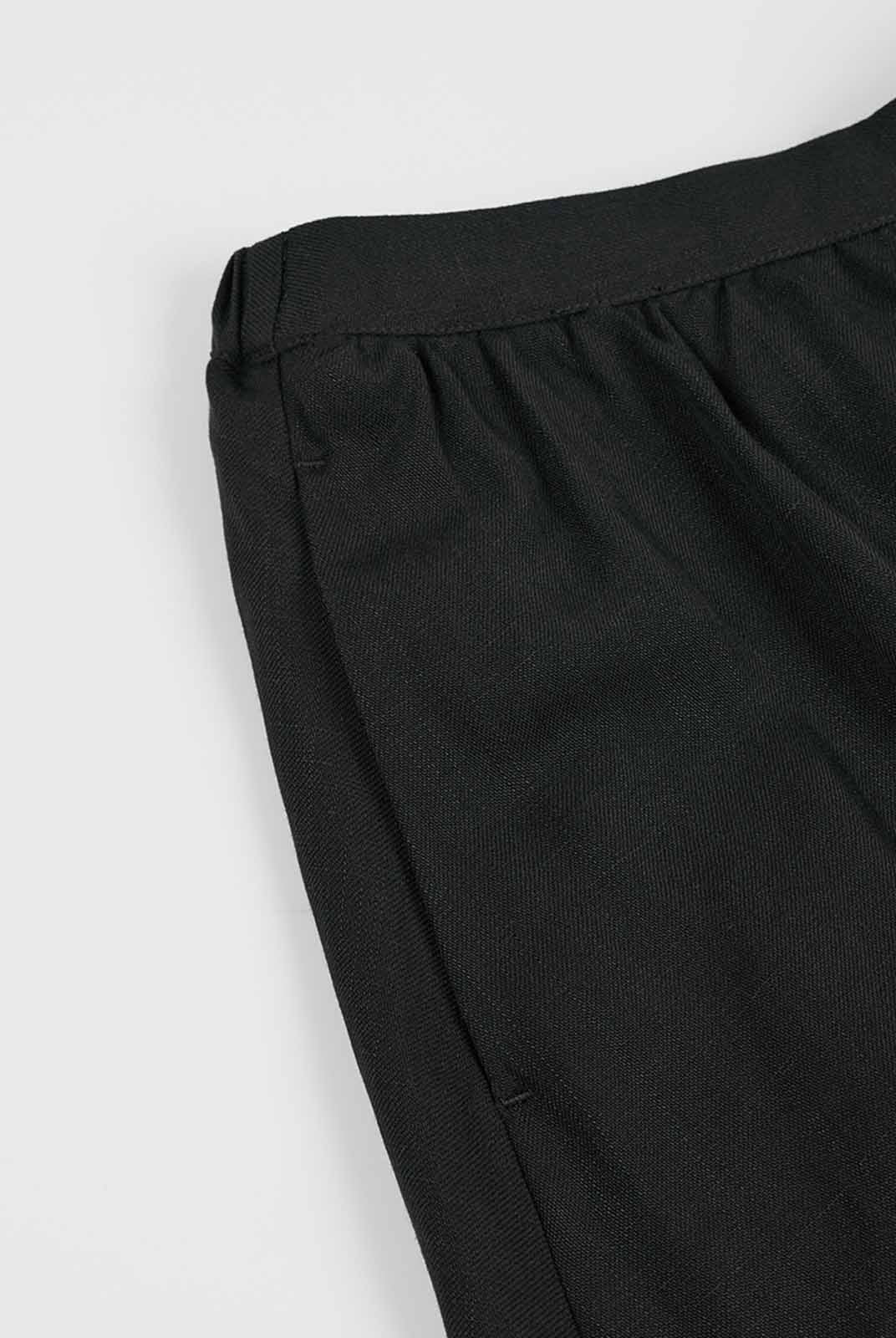 Linen-Blend A-Line Midi Skirt