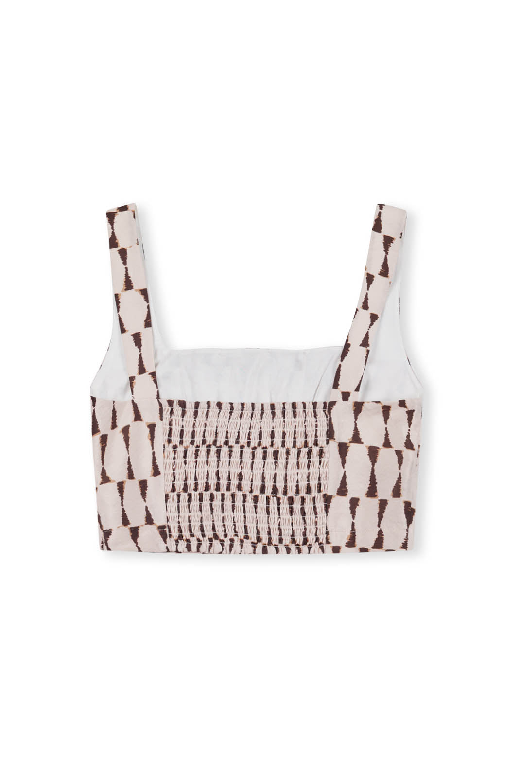 Smocked Square-Neck Top