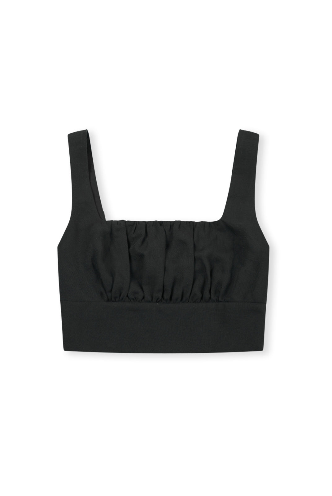 Smocked Square-Neck Top