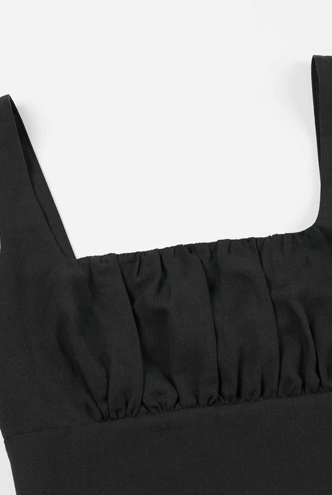 Smocked Square-Neck Top