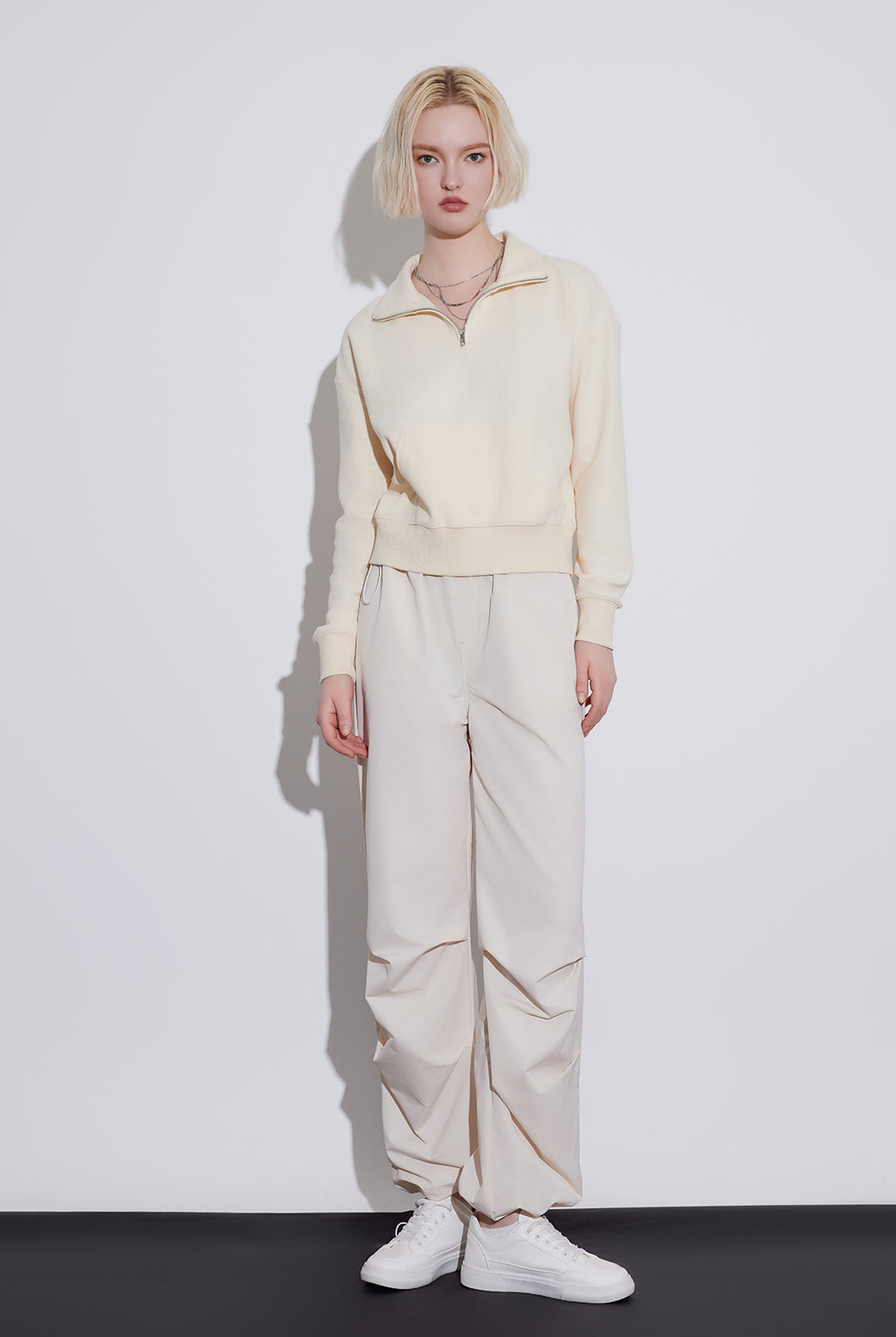 Stylish High-Waisted Utility Parachute Pants