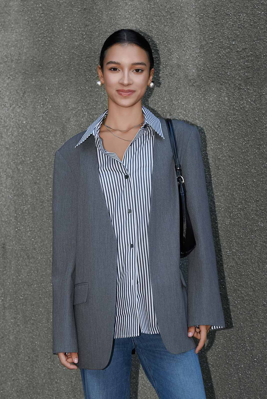 ASOBIO Detachable Collar Relaxed Blazer