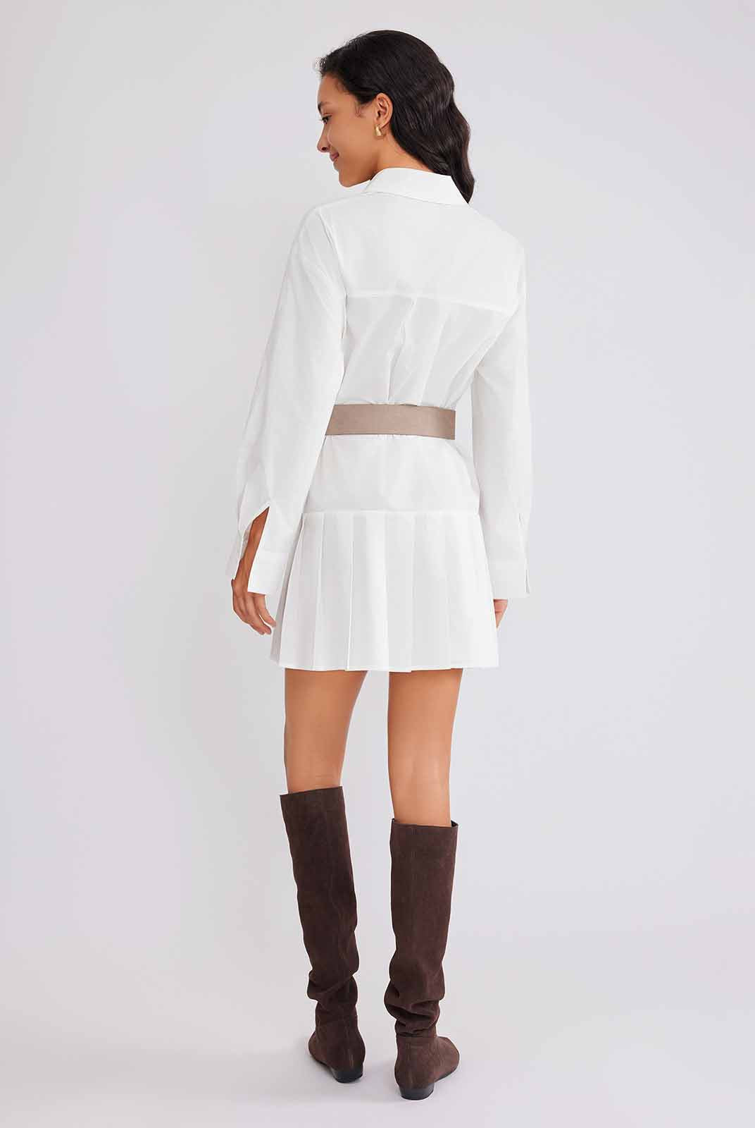 ASOBIO Pleated Mini Dress