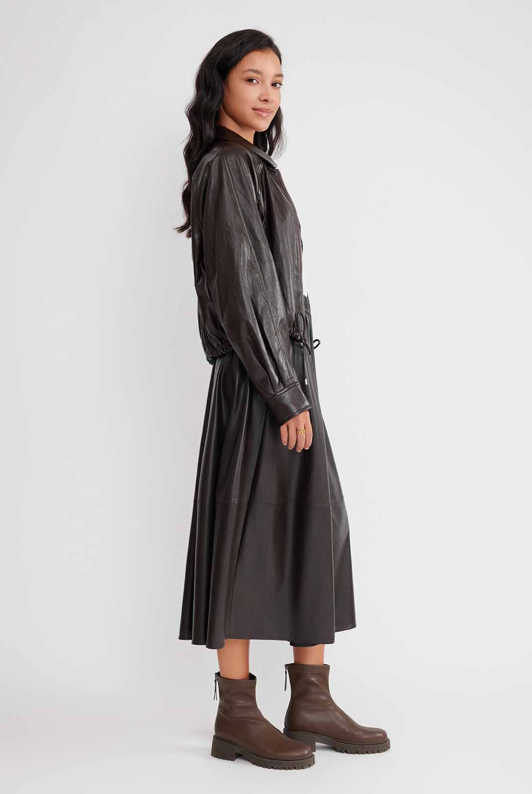 ASOBIO Vegan Leather Oversized Jacket