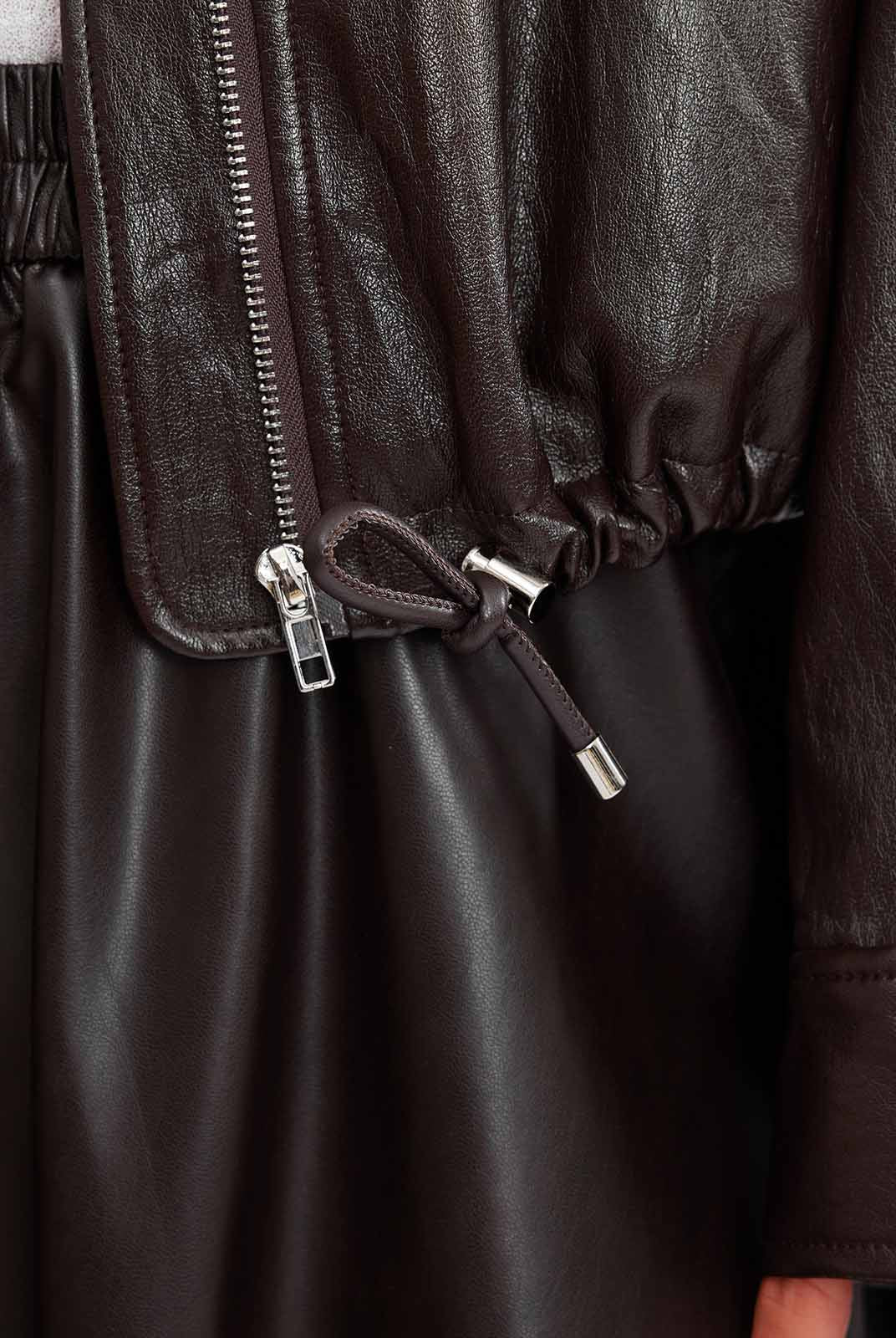 ASOBIO Vegan Leather Oversized Jacket