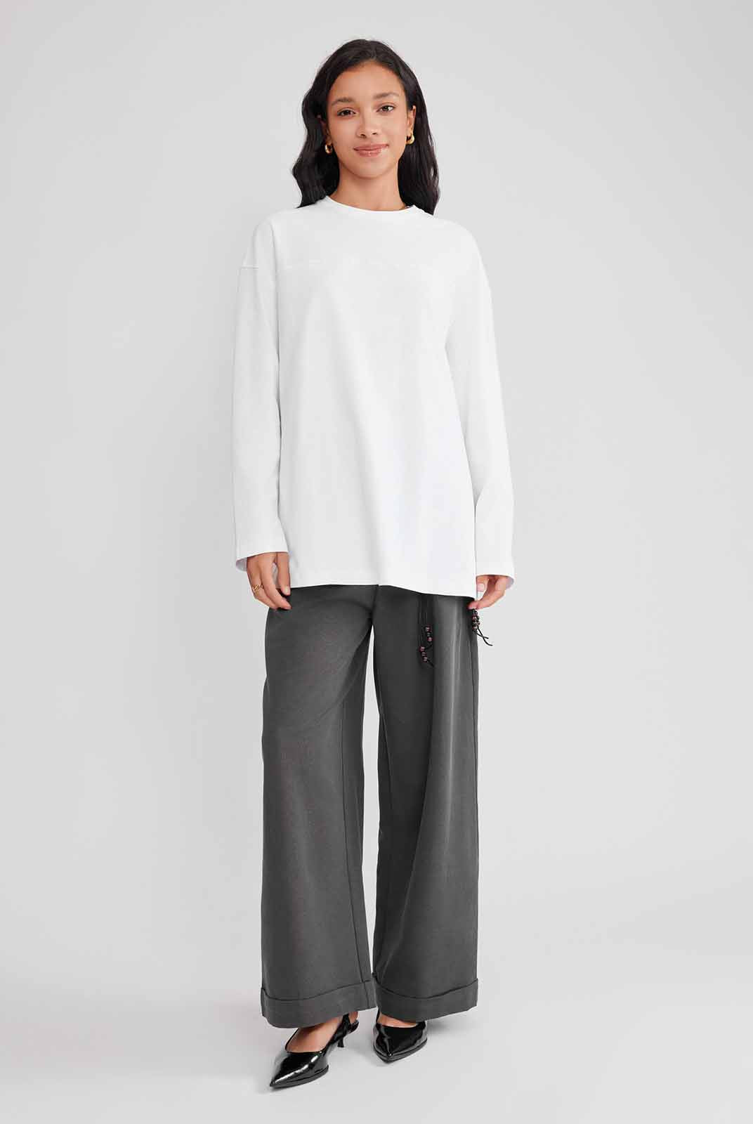 ASOBIO Long-Sleeve 100% Cotton T-Shirt