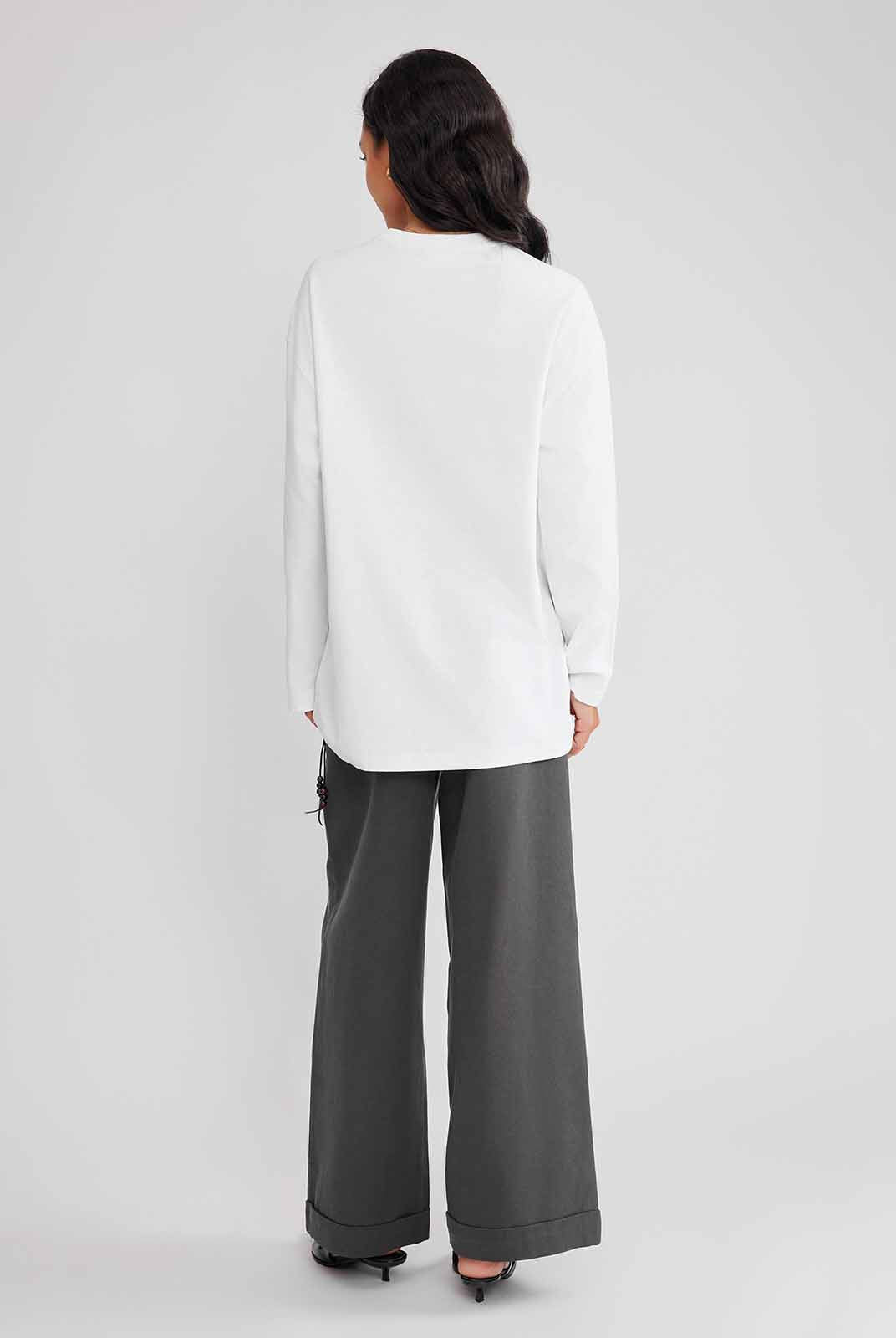 ASOBIO Long-Sleeve 100% Cotton T-Shirt