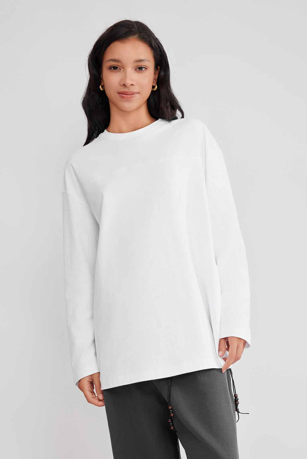 ASOBIO Long-Sleeve 100% Cotton T-Shirt