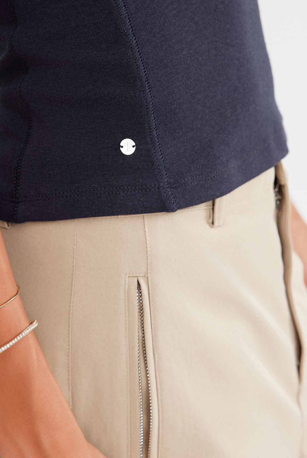 ASOBIO Wool Blend Short-Sleeve Top