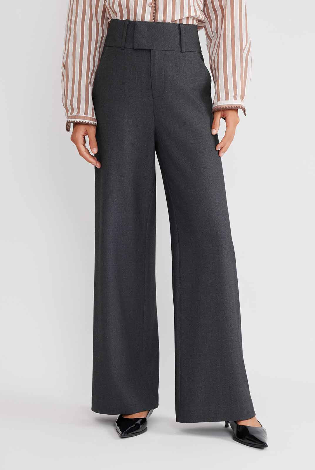 ASOBIO Wool Blend Wide-Leg Trousers