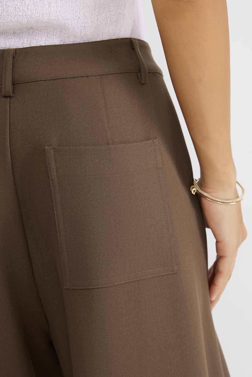 ASOBIO Flat-Waist Wide-Leg Trousers