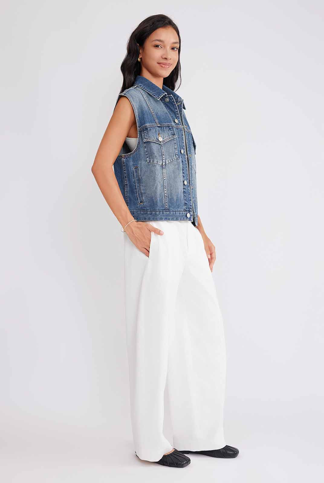 ASOBIO 100% Cotton Denim Vest