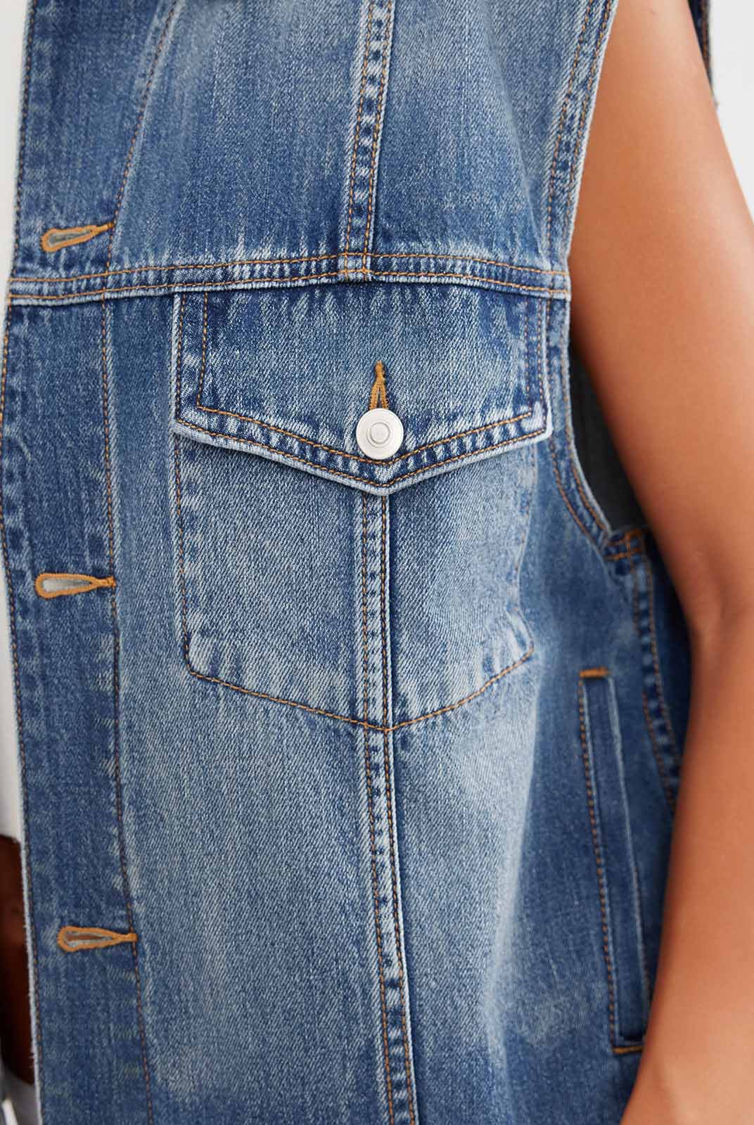 ASOBIO 100% Cotton Denim Vest