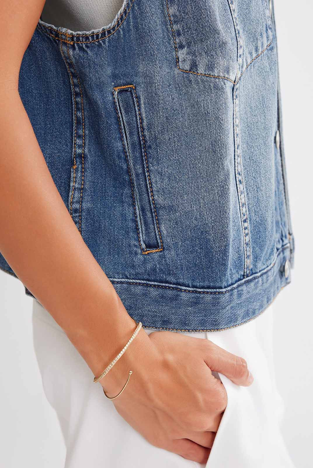 ASOBIO 100% Cotton Denim Vest