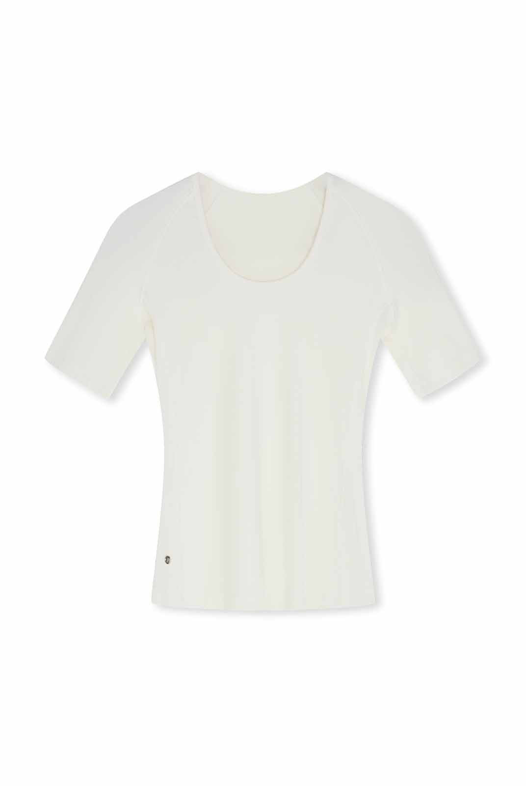 ASOBIO Wool Blend Short-Sleeve Top