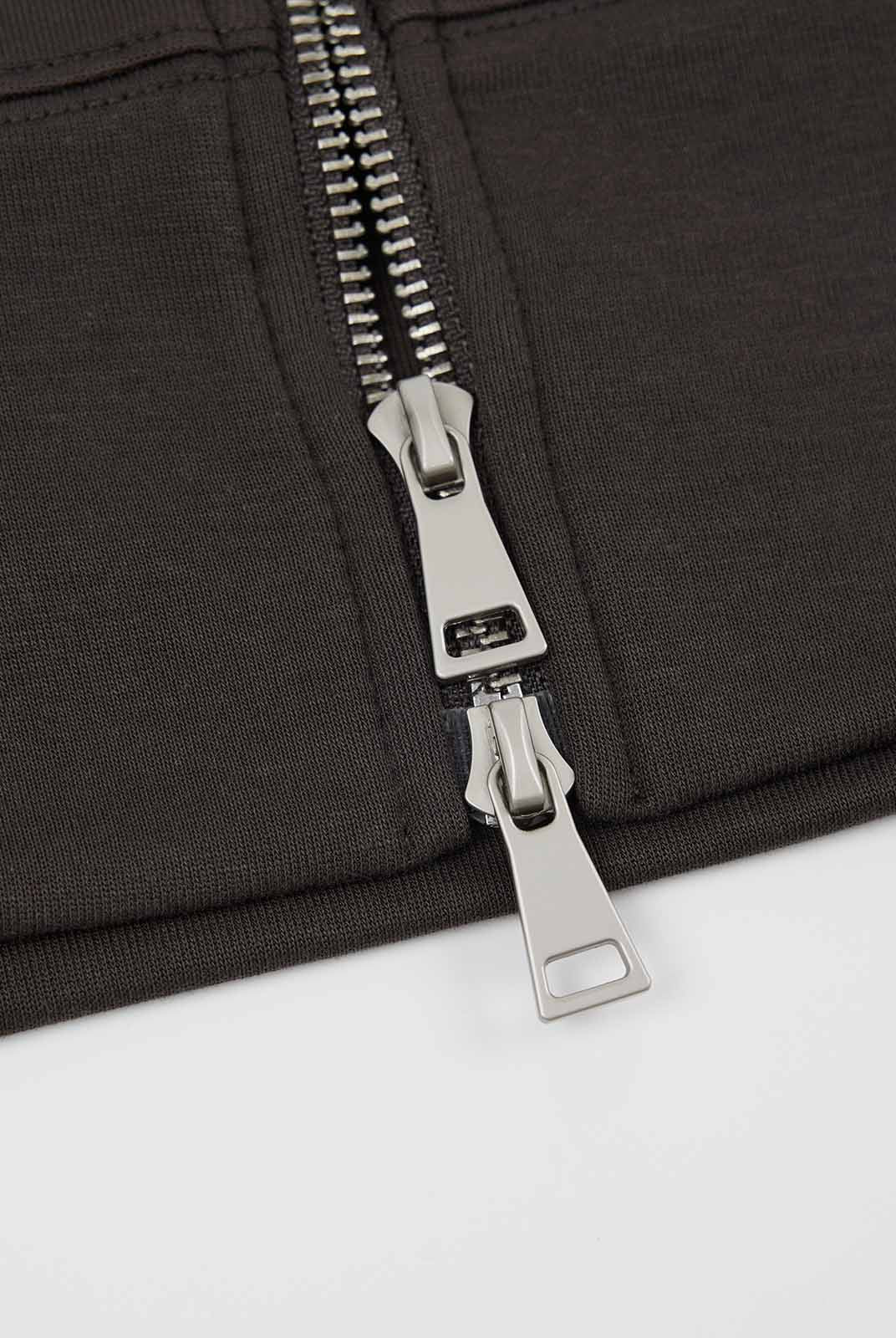 ASOBIO Stand-Collar Two-Way Zip Sweat Jacket