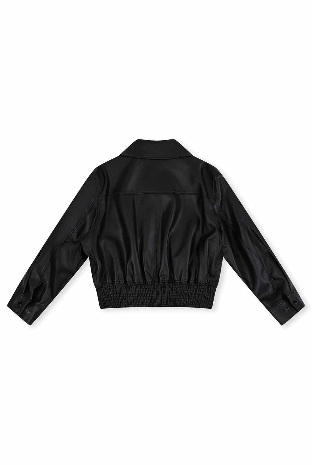 ASOBIO Flap-Pocket Leather Jacket