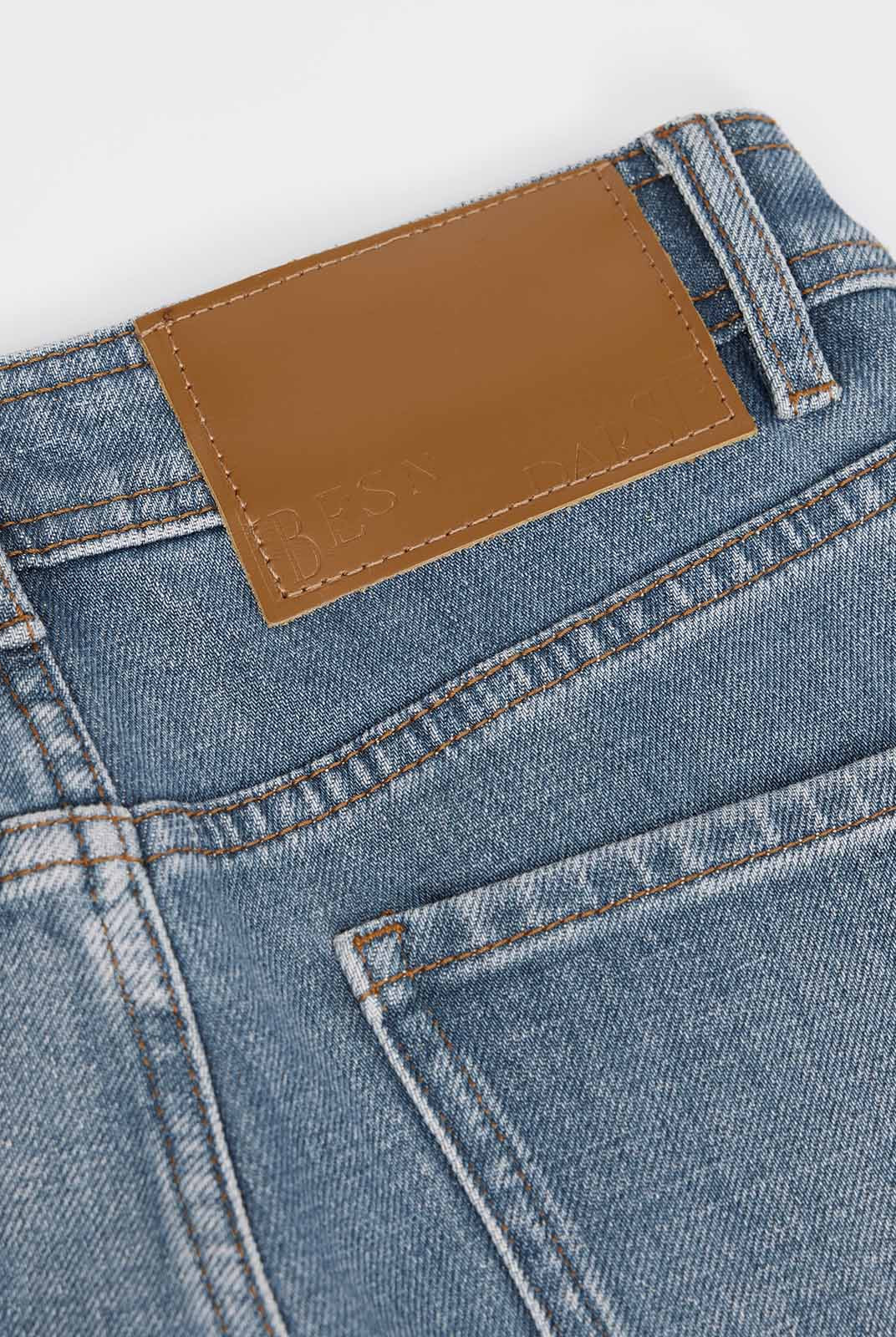 ASOBIO Mid-High Waist Flared Skinny Jeans