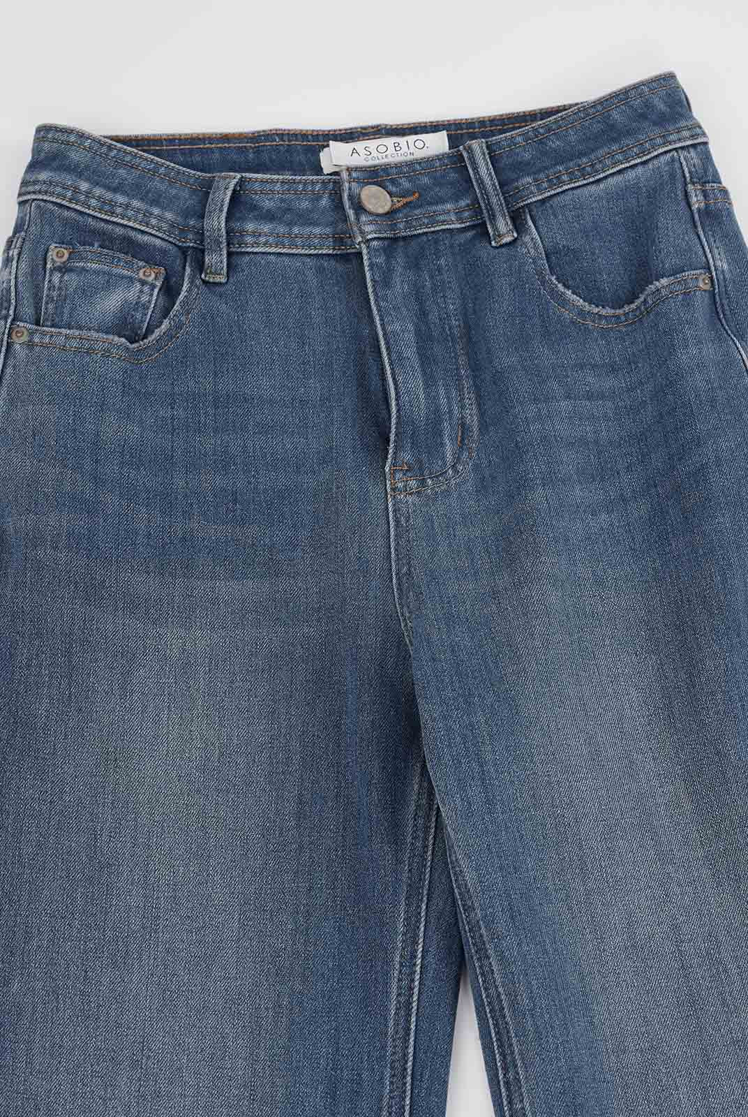 ASOBIO Mid-High Waist Flared Skinny Jeans