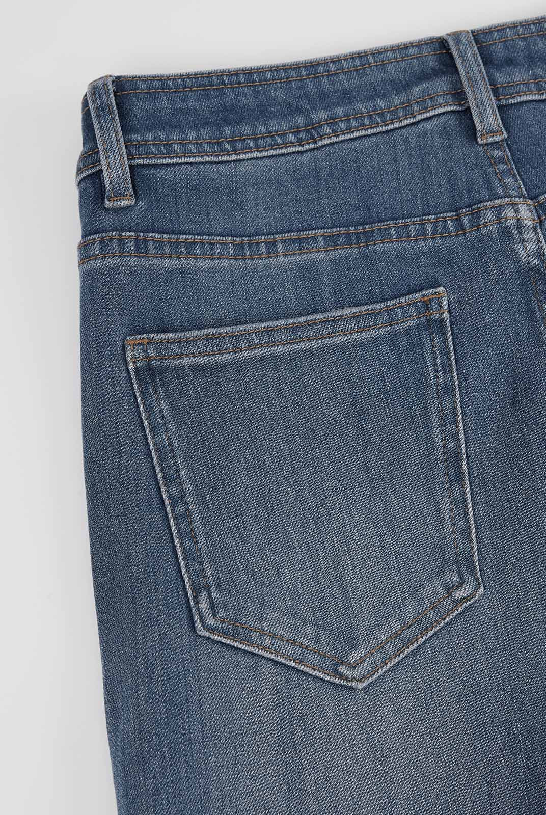 ASOBIO Mid-High Waist Flared Skinny Jeans