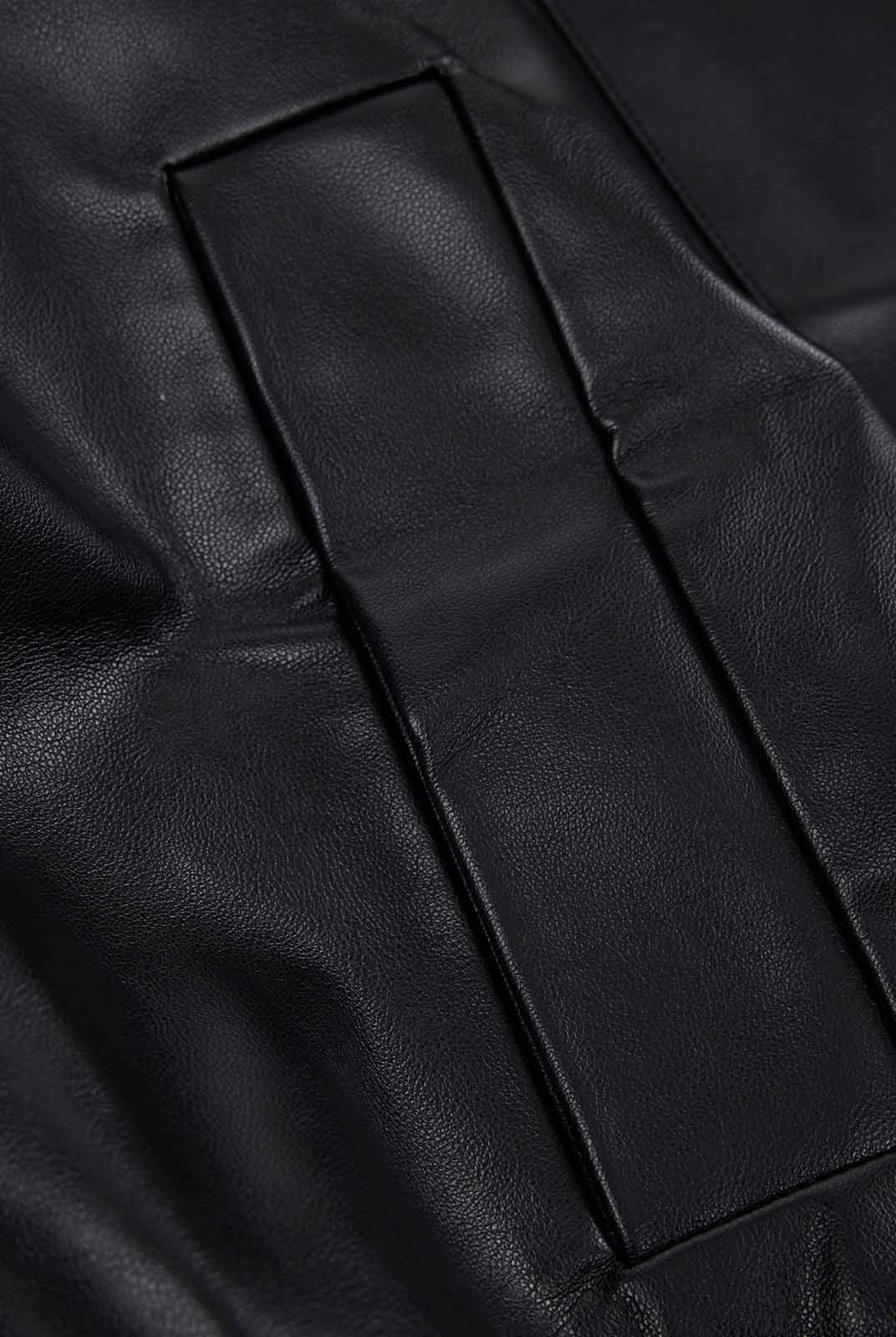 ASOBIO Cropped Faux Leather Jacket