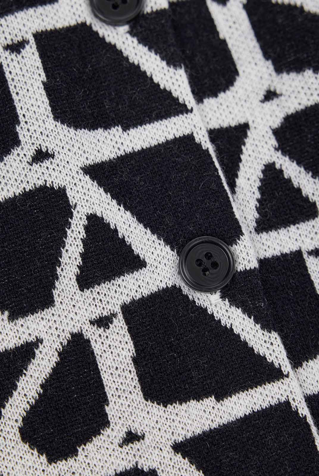 ASOBIO Wool Blend Textured Cardigan