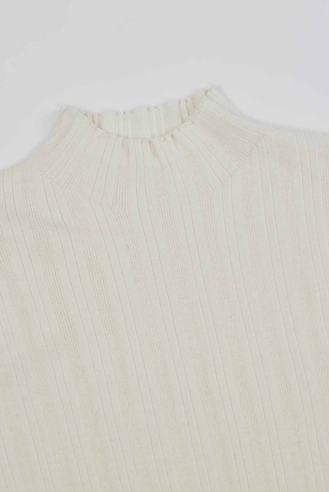 ASOBIO 100% Wool Ribbed Pullover Sweater