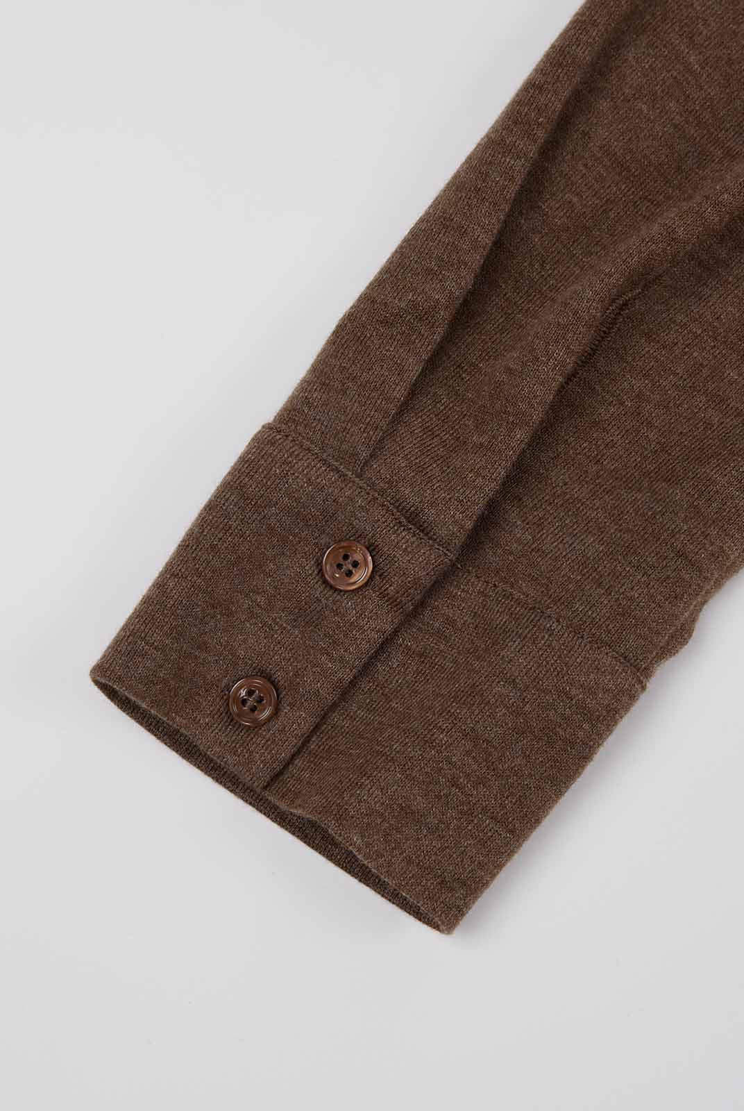 ASOBIO Wool-Blend Shirt with Shoulder Panel