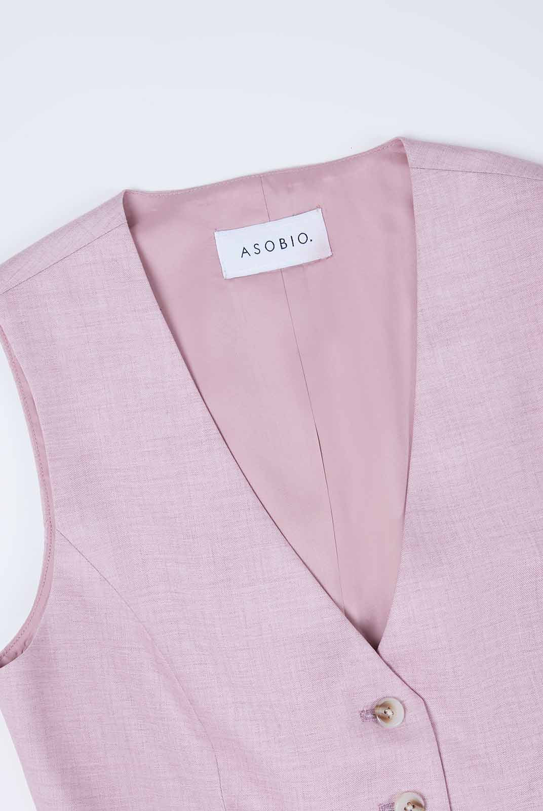 Slim-Fit Wool Blend Button-Up Suit Vest