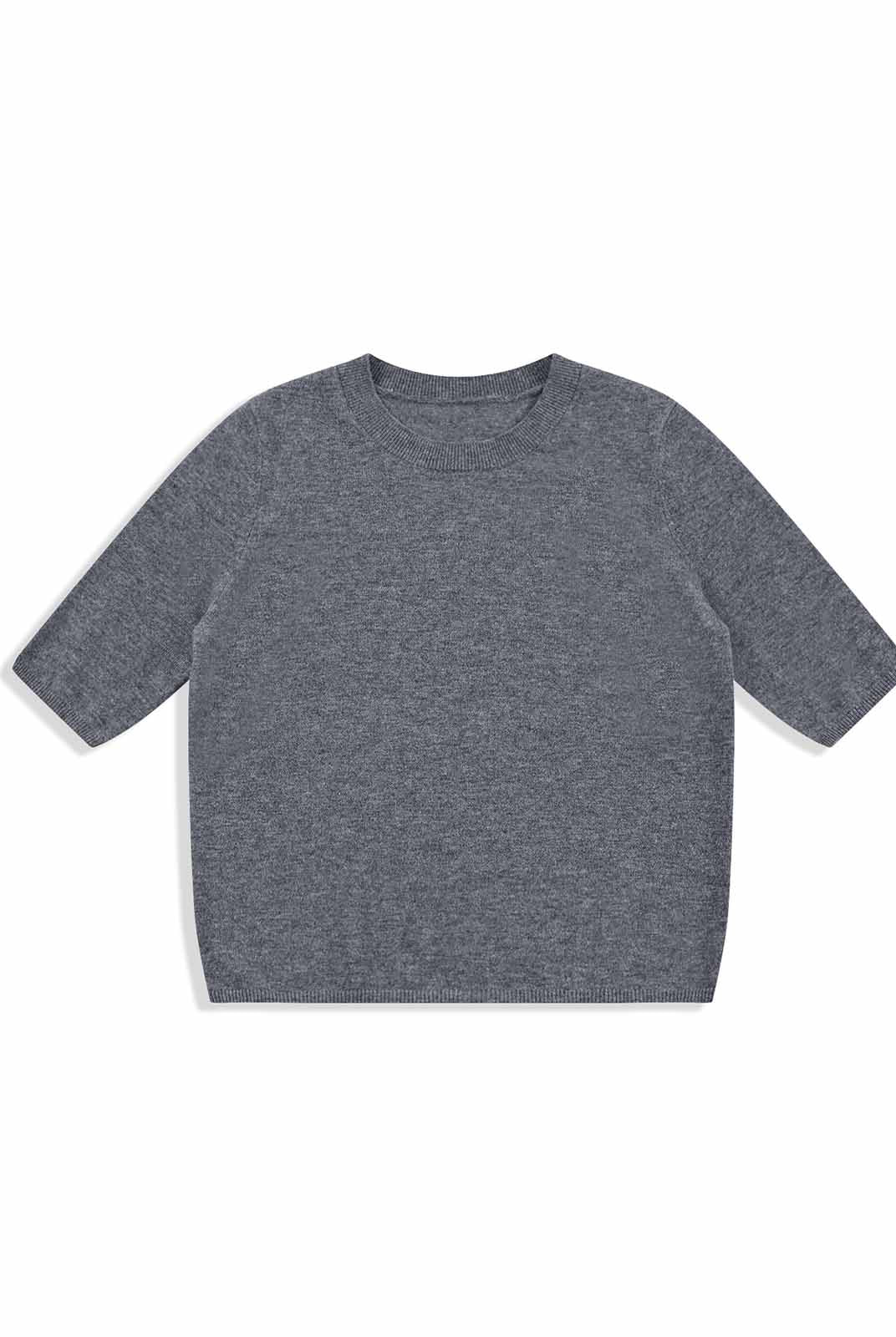 ASOBIO Lightweight 100% Wool Crewneck Top