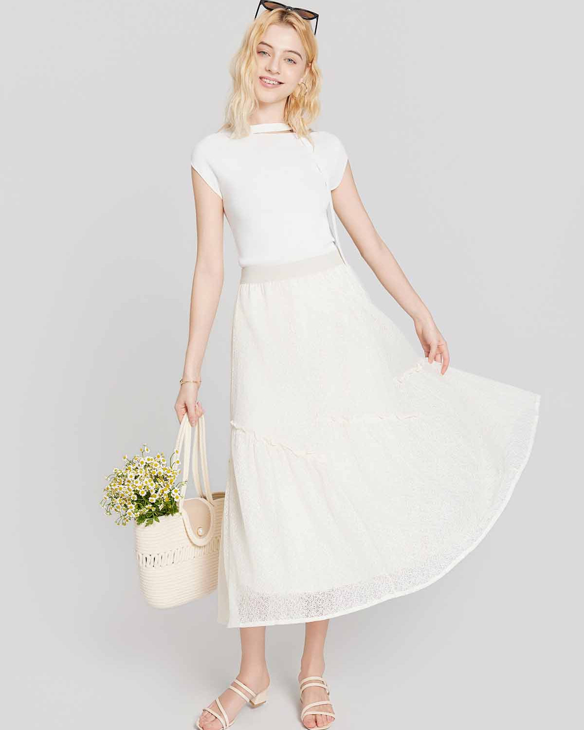 ASOBIO Lace Skirt