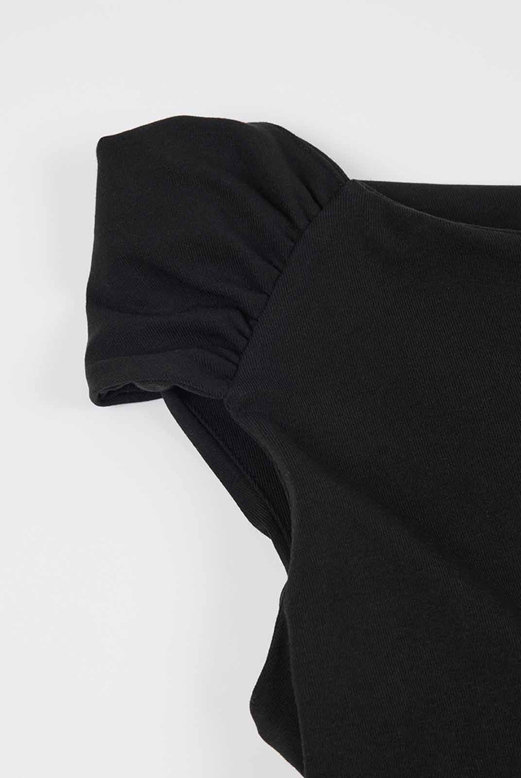 ASOBIO Asymmetric Neckline Knit Midi Dress