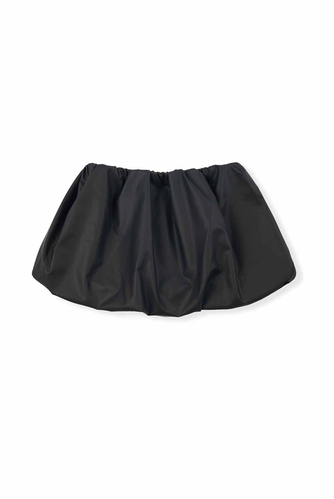ASOBIO Faux Leather Bubble Hem Mini Skort