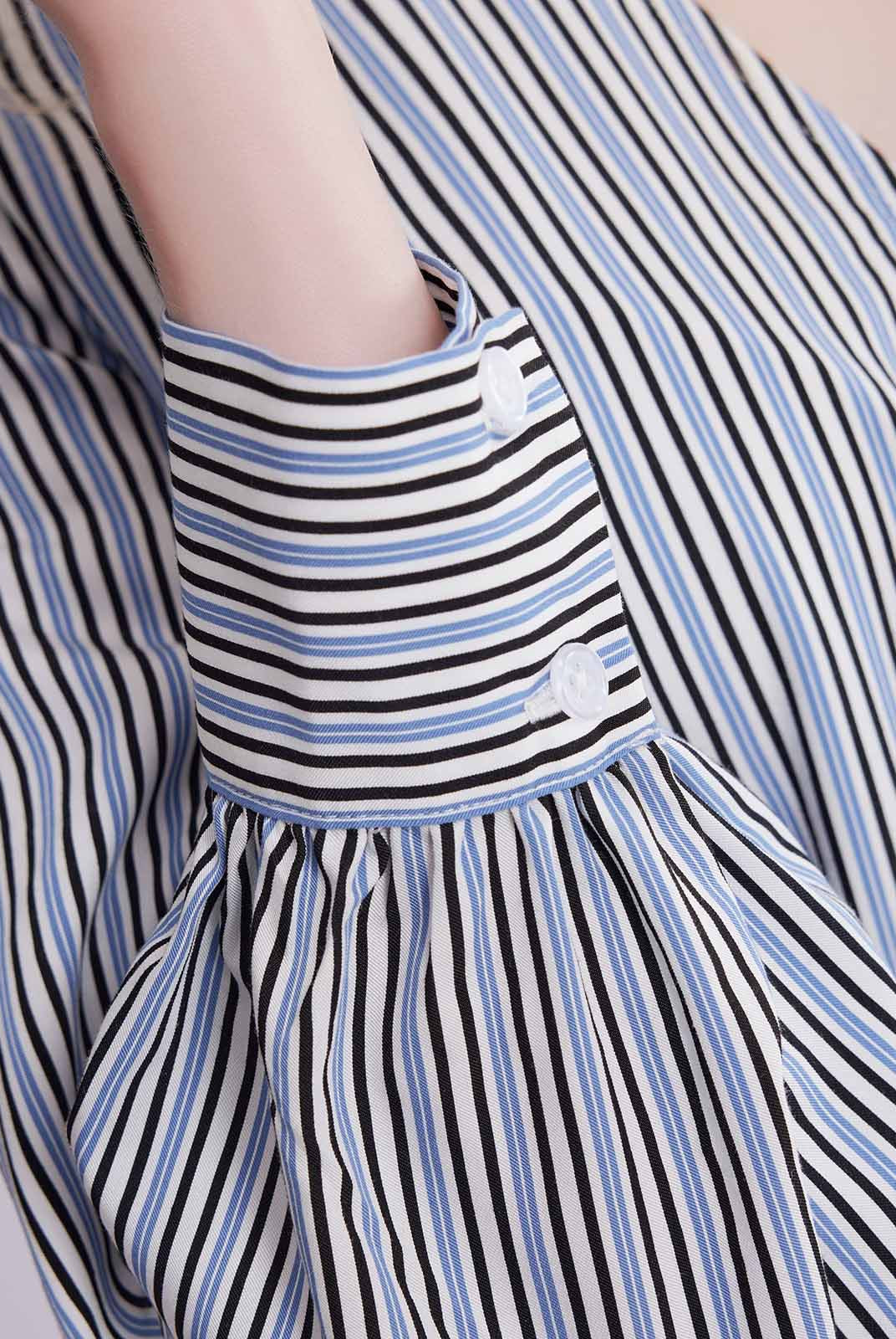 Long-Sleeve Wrap Shirt Dress