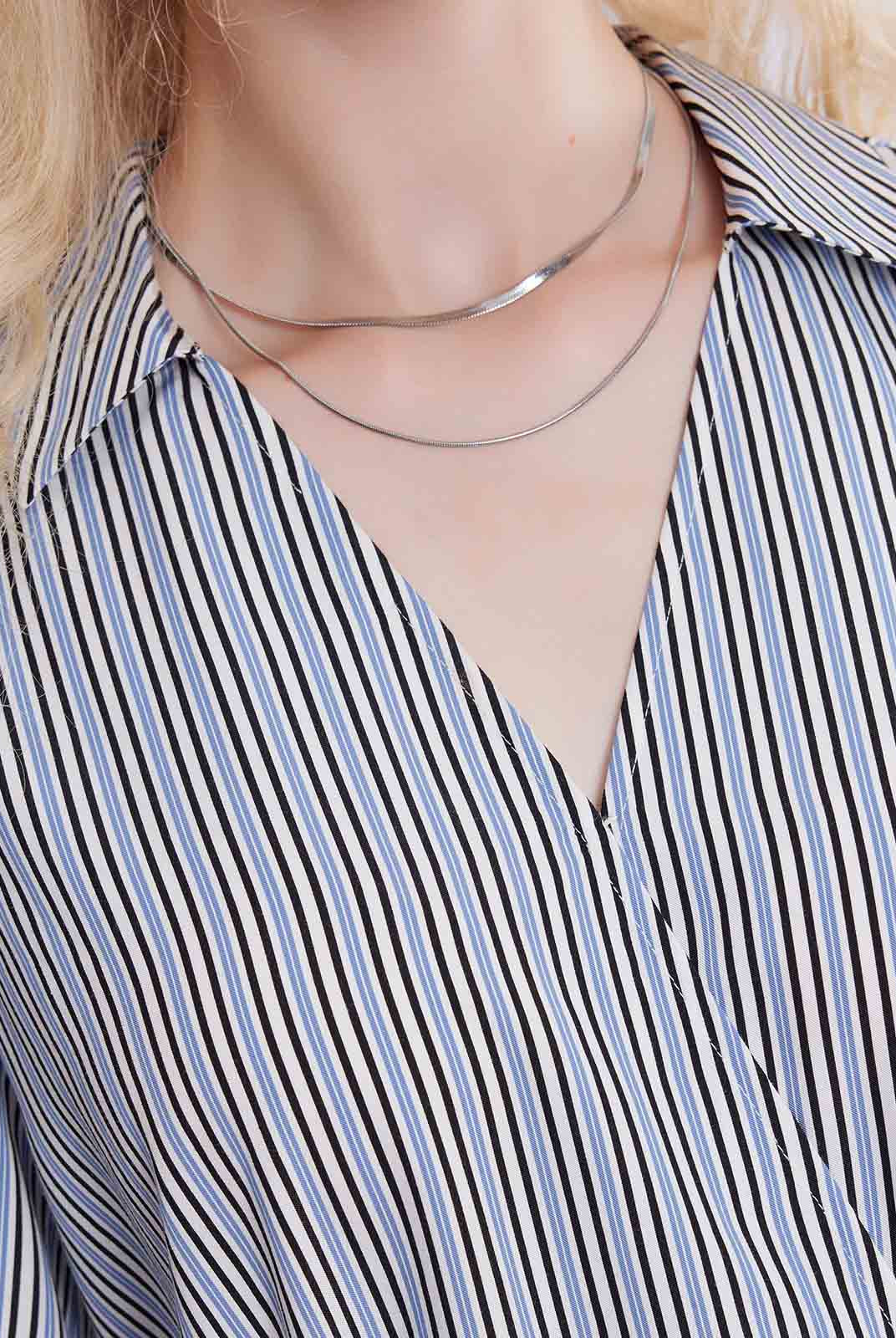 Long-Sleeve Wrap Shirt Dress