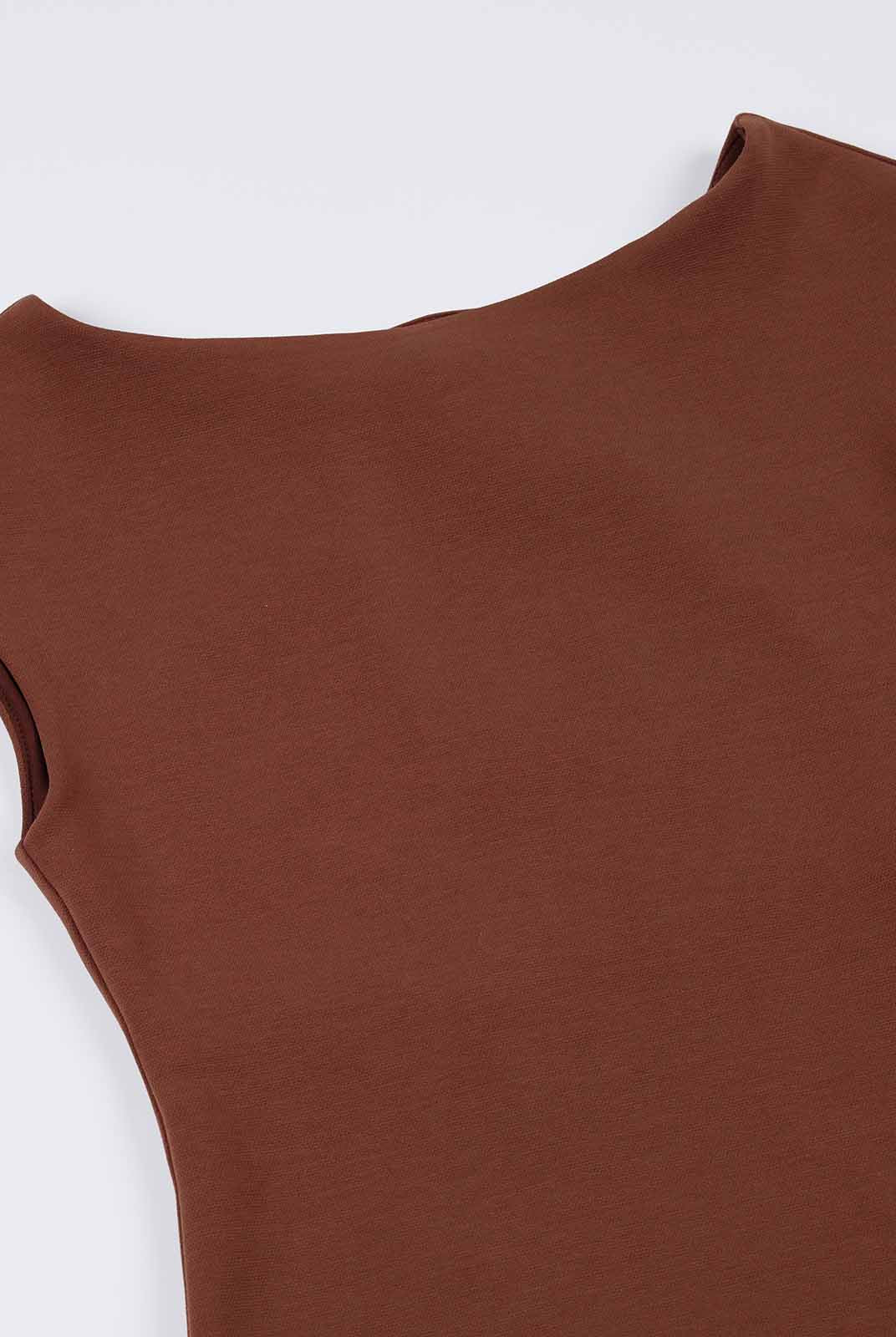 Boatneck Knit Short-Sleeve Mini Dress