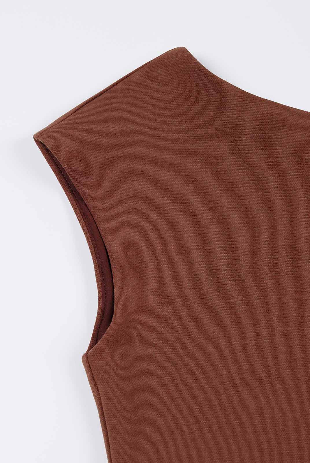 Boatneck Knit Short-Sleeve Mini Dress