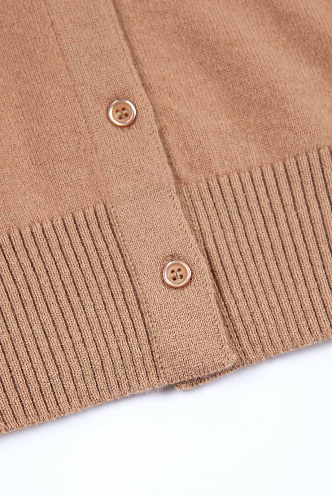 Lightweight 100% Wool Crewneck Cardigan