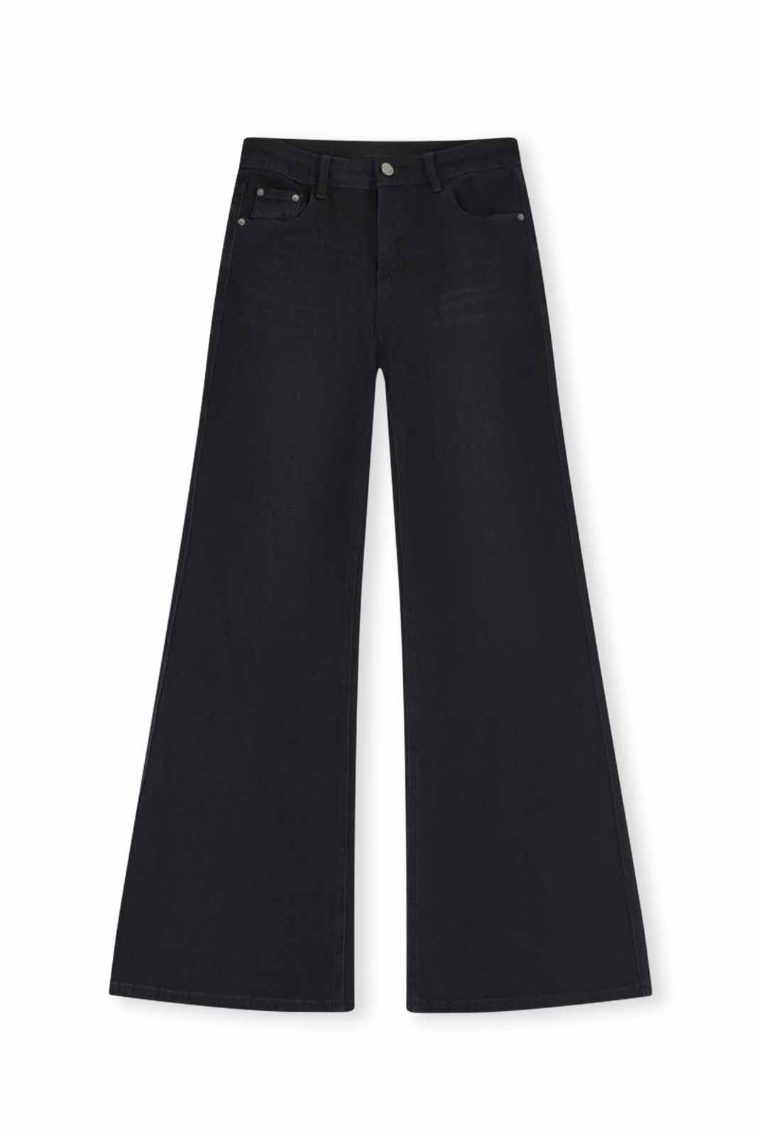 ASOBIO Mid-High Waist Flared Skinny Jeans