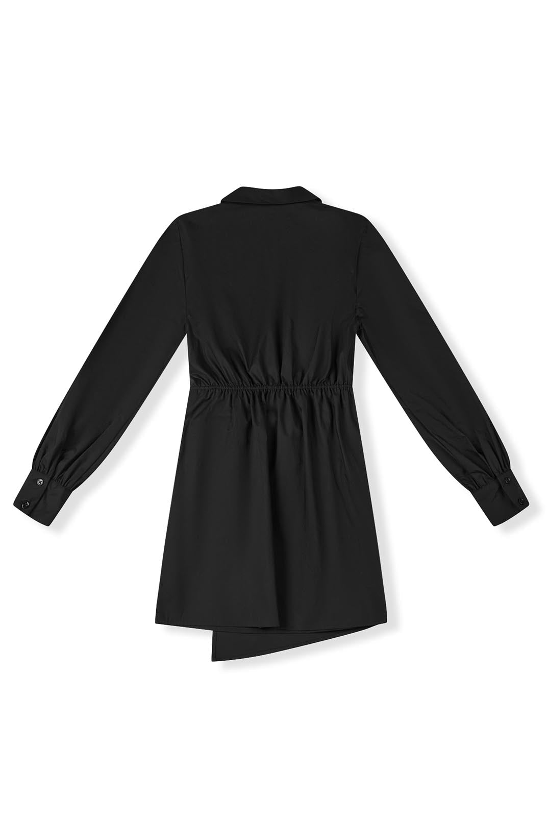 Long-Sleeve Wrap Shirt Dress