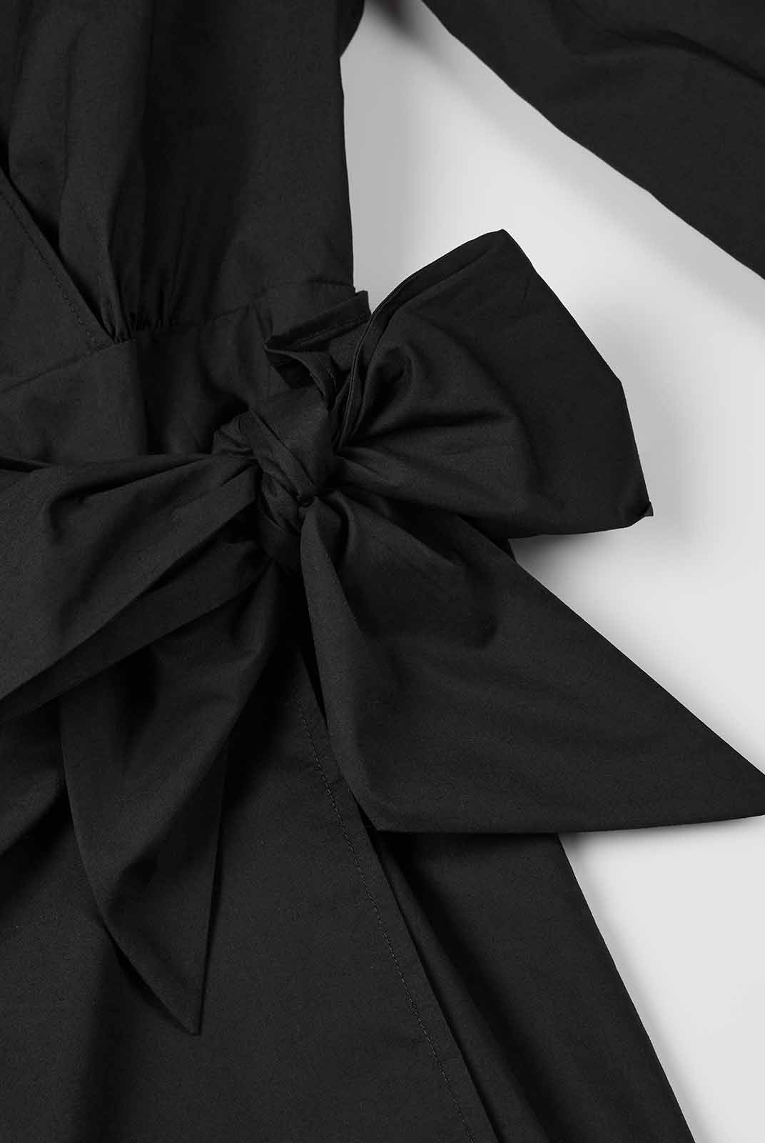 Long-Sleeve Wrap Shirt Dress