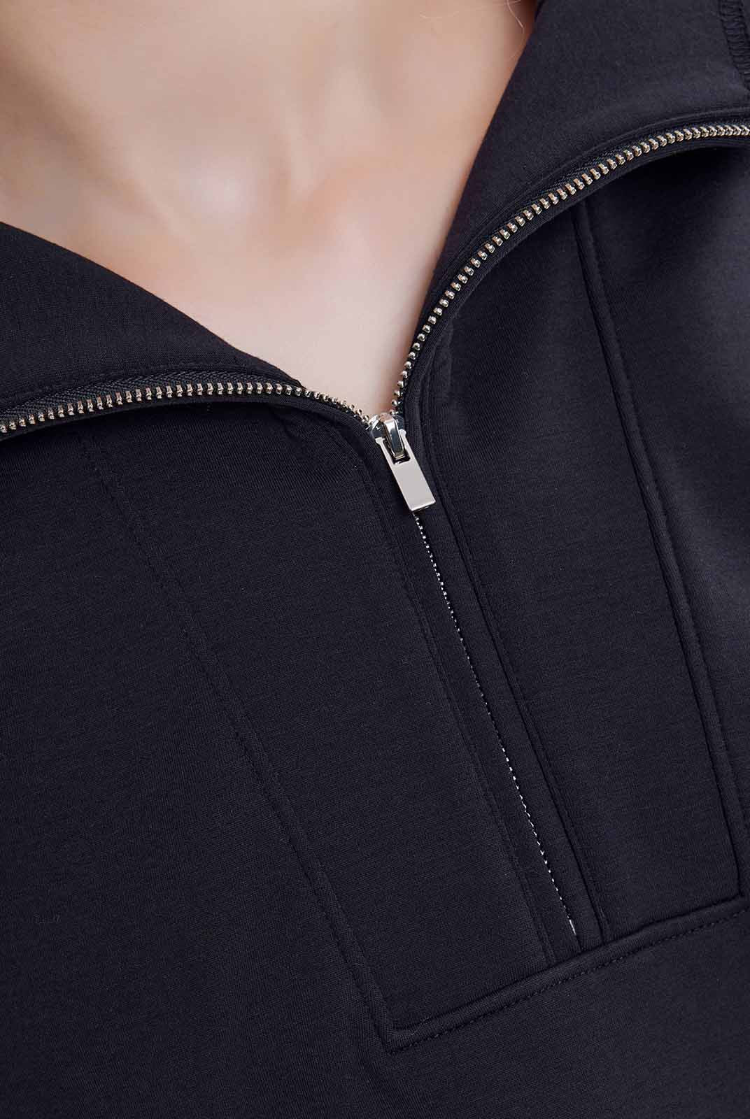 Cozy Drop Shoulder Half-Zip Pullover Hoodie