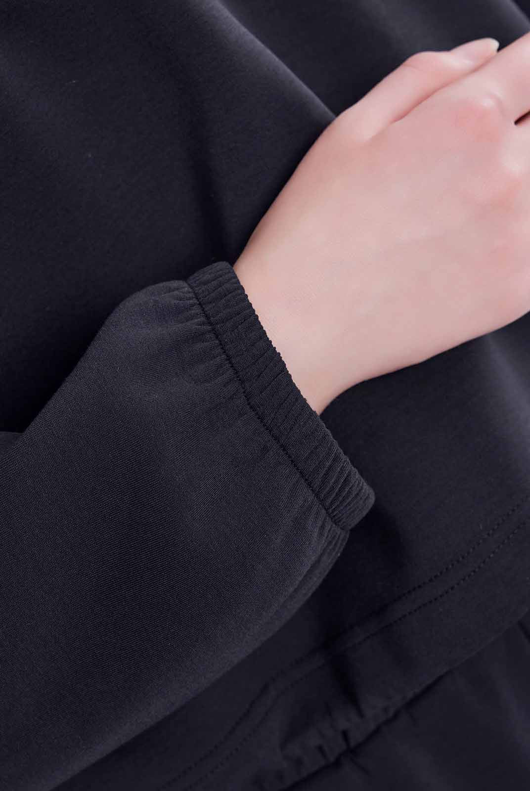 Cozy Drop Shoulder Half-Zip Pullover Hoodie