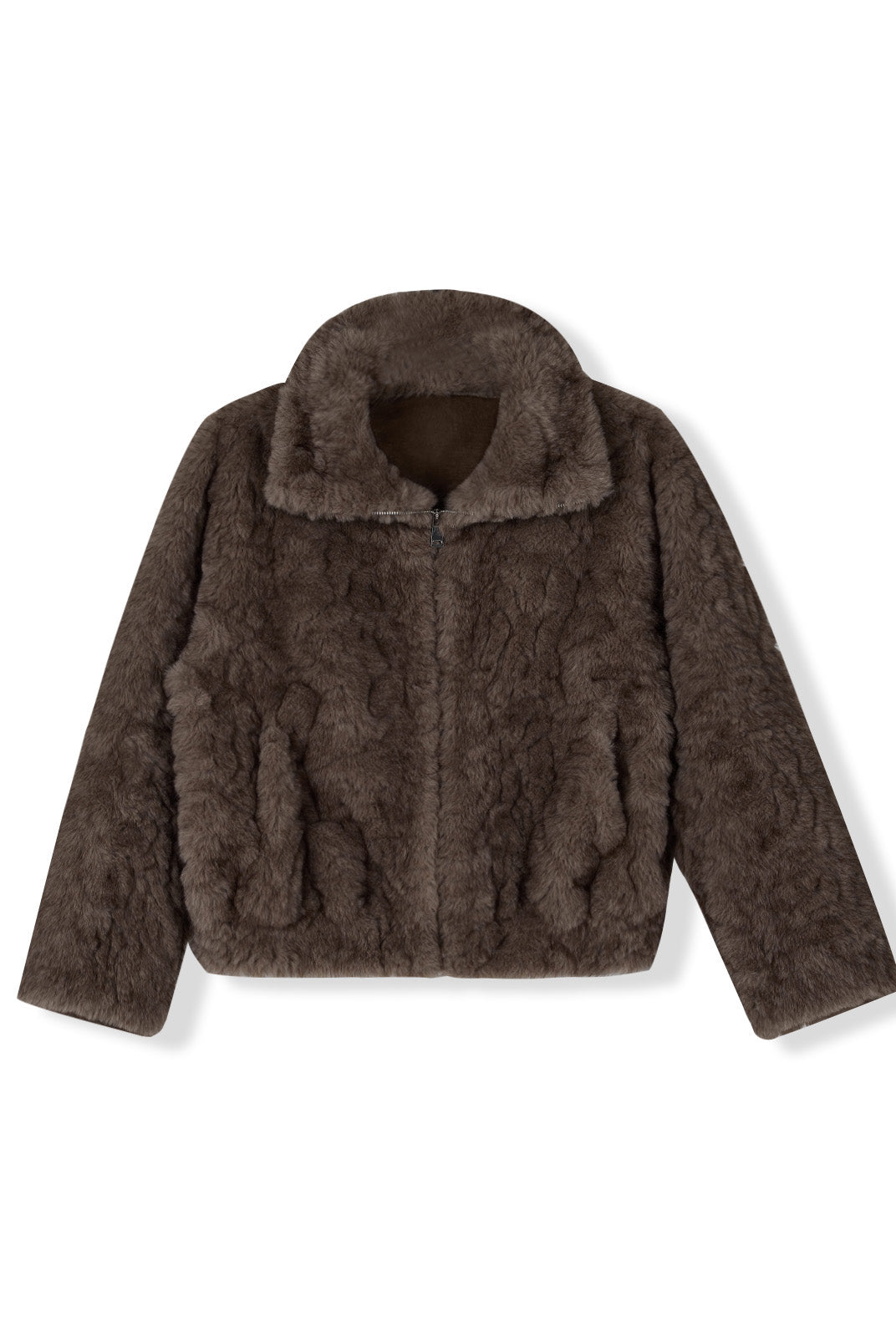 ASOBIO Faux Fur Zip-Up Jacket