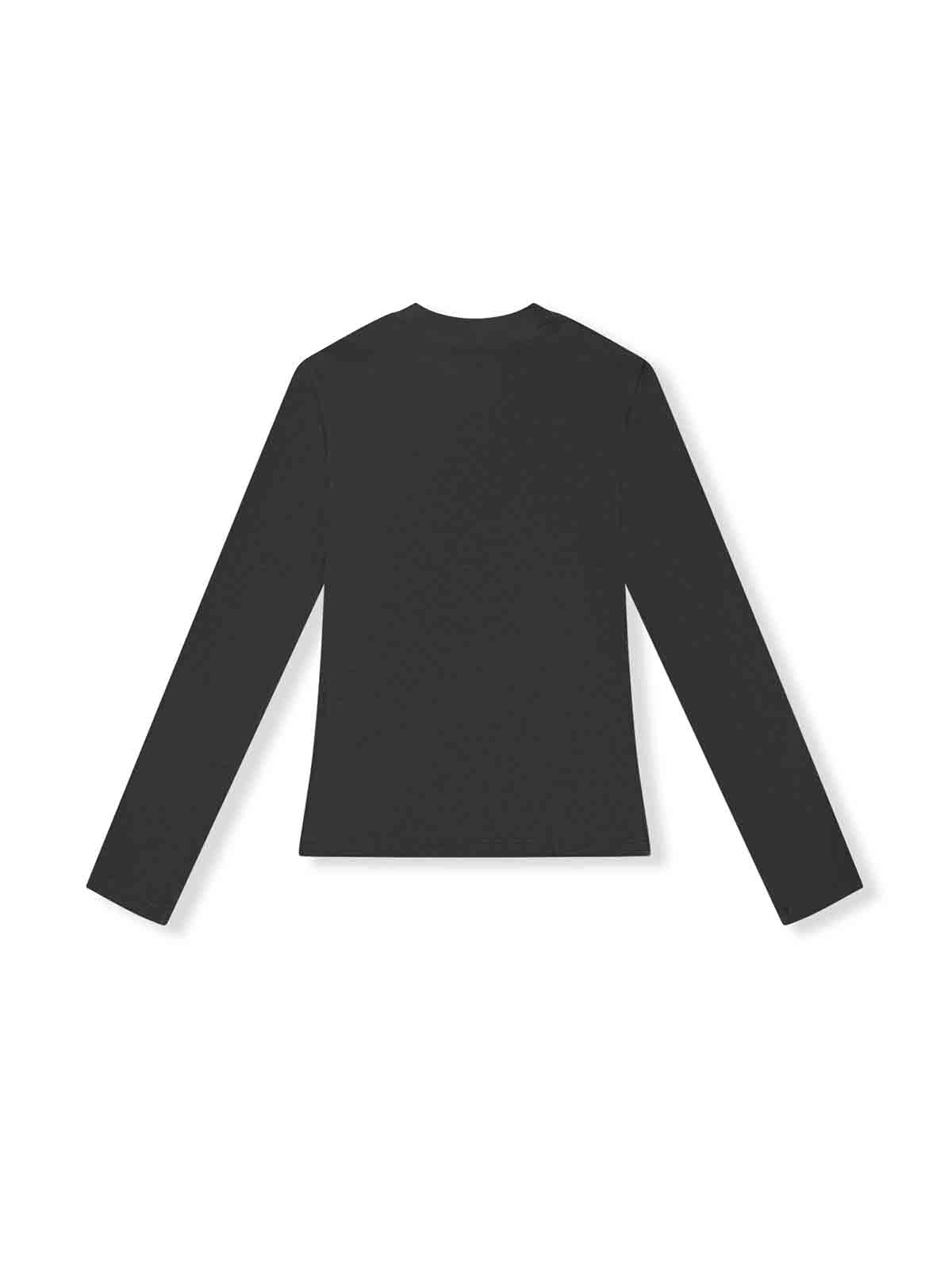 ASOBIO Wool-Blend Half-Turtleneck Top